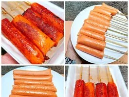 sosisnya sudah saya cobain rasanya beneran enak mirip sekali dengan sosis asli