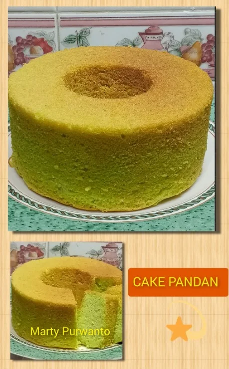 resep CAKE PANDAN by Marty Purwanto pandan cake