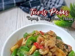menu hari ini, Tumis Pedas Oyong, Baby corn, Udang by Ismy Maulidasary