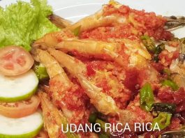 Menu makan hari ini UDANG RICA RICA