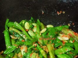 Tumis genjer mix petai pedas