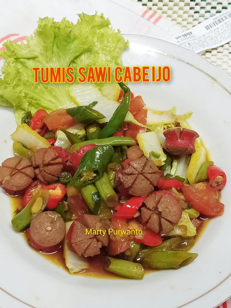 menu hari ini TUMIS SAWI CABE IJO by Marty Purwanto