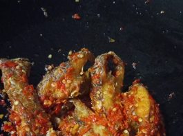 menu makan siang Ikan kakap sambel