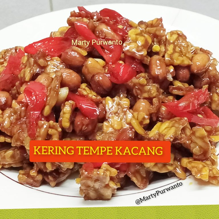Menu sederhana pelengkap lauk untuk nasi uduk atau nasi kuning KERING TEMPE KACANG by Marty Purwanto