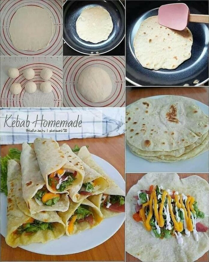 KEBAB (dengan kulit tortila homemade)